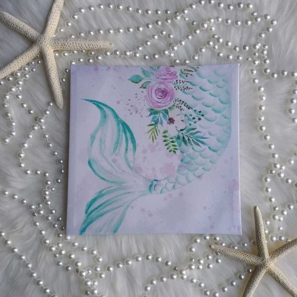 Accents Floral Mermaid Tail Canvas Wall Art Poshmark